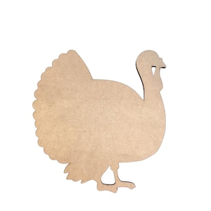 Wood Turkey Craft Shape | Thanksgiving Turkey Wood Cutout