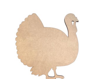 Wood Turkey Craft Shape | Thanksgiving Turkey Wood Cutout