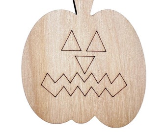Large Wooden Jack-O-Lantern Paint by Line | Halloween Wood Pumpkin | Wooden Pumpkin Craft