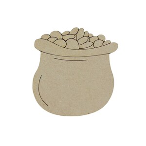 May include: A brown burlap sack filled with small, round objects. The sack is tied at the top with a string.