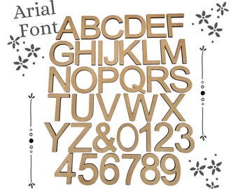 Large Arial Font | Wooden Letters | Laser Cut Letters | Modern Font | Cool Letters | Kids School Project Letters | Art & Crafts Letters