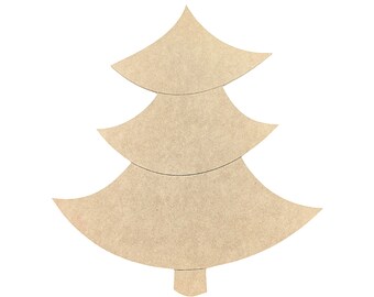 SMALL Craft Christmas Tree | Wood Craft Shapes | Christmas Wood Cutouts | Holiday Decor | Christmas Wall Art