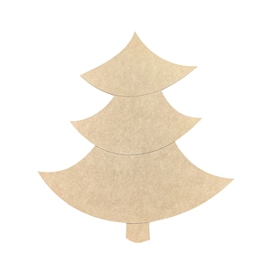 SMALL Craft Christmas Tree Wood Craft Shapes Christmas Wood Cutouts Holiday Decor Christmas Wall Art image 1