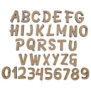 Fuente grande de madera flotante / Estilo rústico / Carta occidental / Letras MDF inacabadas / Artes y artesanías / Carta artesanal de suministro Krafty