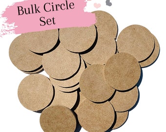 Bulk Set of Circles | Lot of Circles | Wooden Craft Circles | Blank Circles | Wood Blanks | Wood Disc | Kids Art | School Projects | DIY