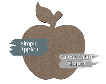 Simple Apple | Wood Apple Cutout | Acrylic Apple Shape | Teacher Classroom Decor | Wood DIY Decor | Art and Crafts Decor | Kids Room Decor