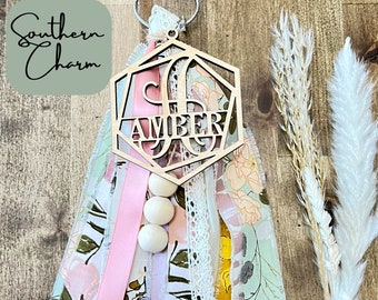 Southern Charm Bag Tassel | Boho Bag Tassel | Bogg Bag | Floral Bag Tassel | Bag Tassel | Bag Tassel Monogram