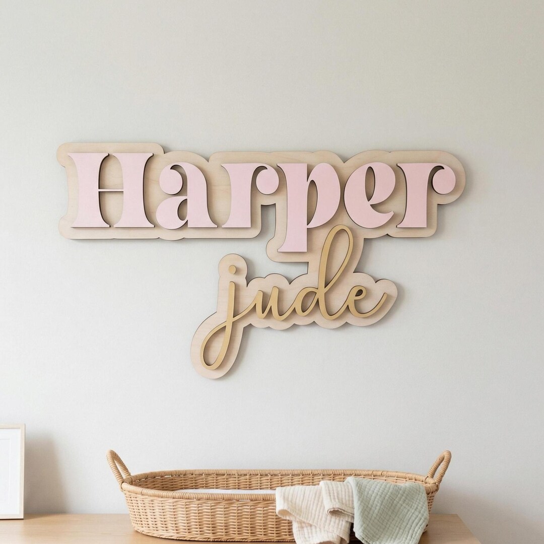 Name Sign Girl Rustic Rectangular Custom Wood Name Sign | Girls Nursery Decor - Etsy
