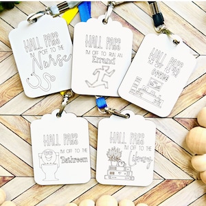 Hall Pass| Teacher Gifts| Classroom Supplies| Back to School | Personalized Teacher Gifts