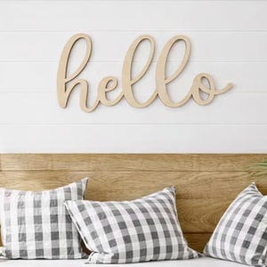Hello Wood Word Cutout