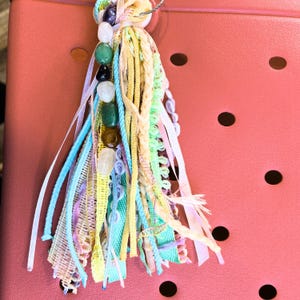 Bag Tassel with Real Gem Stones