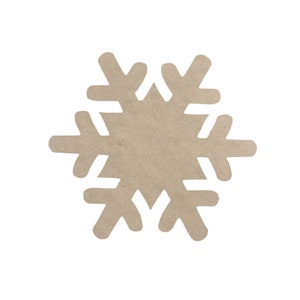 Floco de neve PEQUENO | Formas de artesanato em madeira | Recortes de madeira de Natal | Decoração de férias | Arte de parede de Natal
