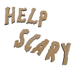 Large Spooky Font | Wooden Letters | Haunted House Decor | Halloween ...