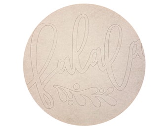 SMALL Round Fa La La | Wood Craft Shapes | Christmas Wood Cutouts | Holiday Decor | Christmas Wall Art
