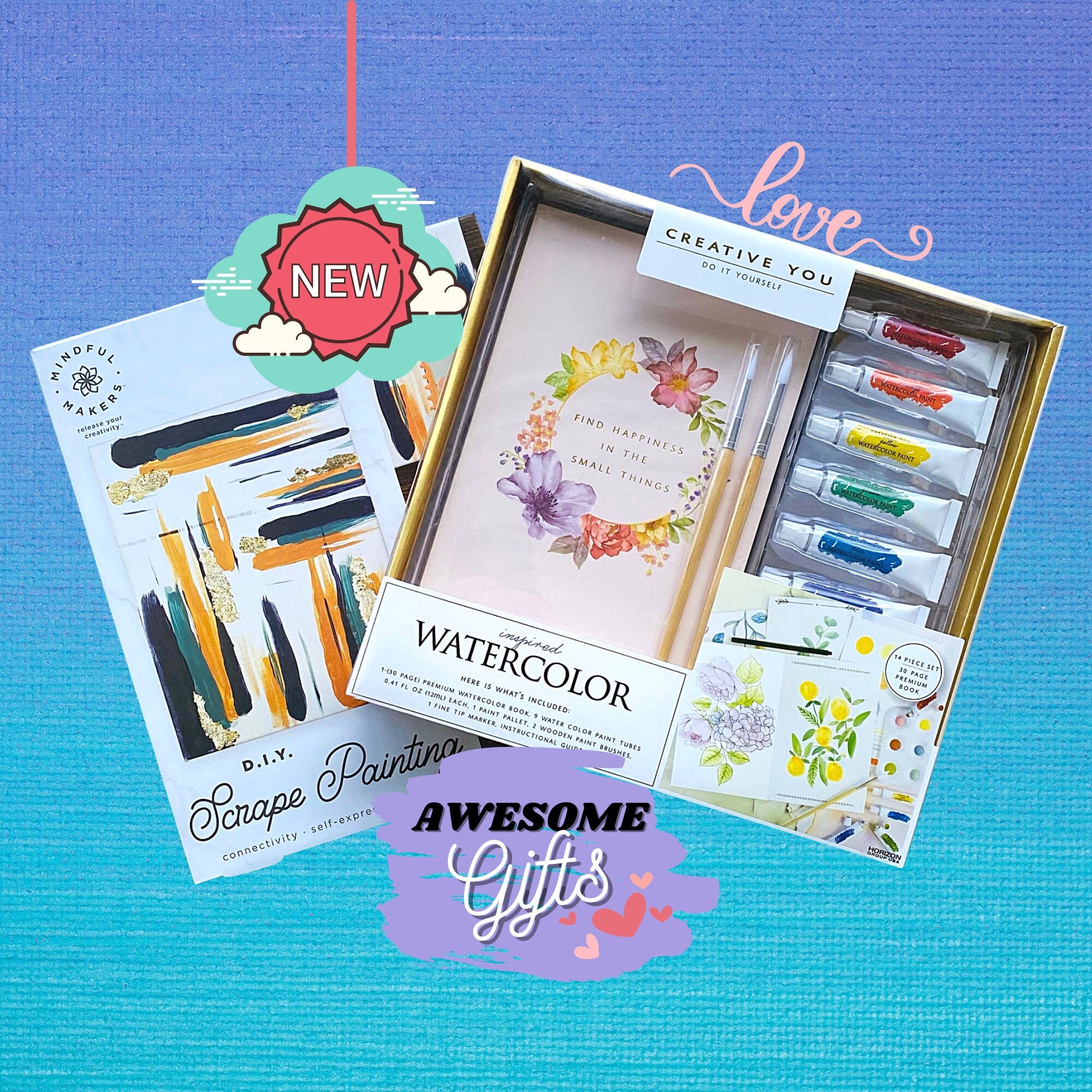 Gift Sets Paint Sets Water Color Paint Kit Scrape Painting Etsy