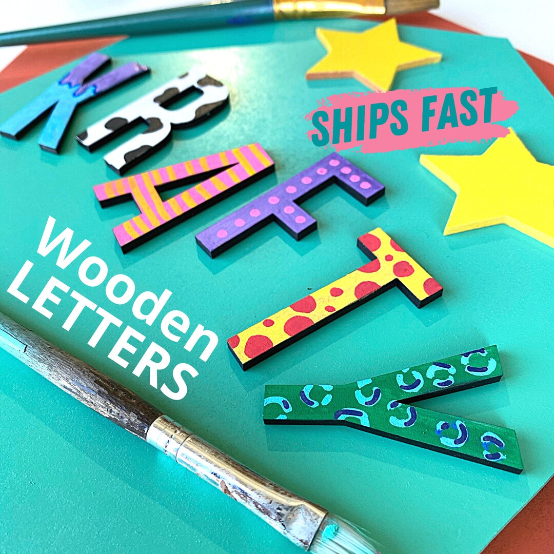 Large Wooden Letters Unfinished MDF Letters Craft Supply Etsy