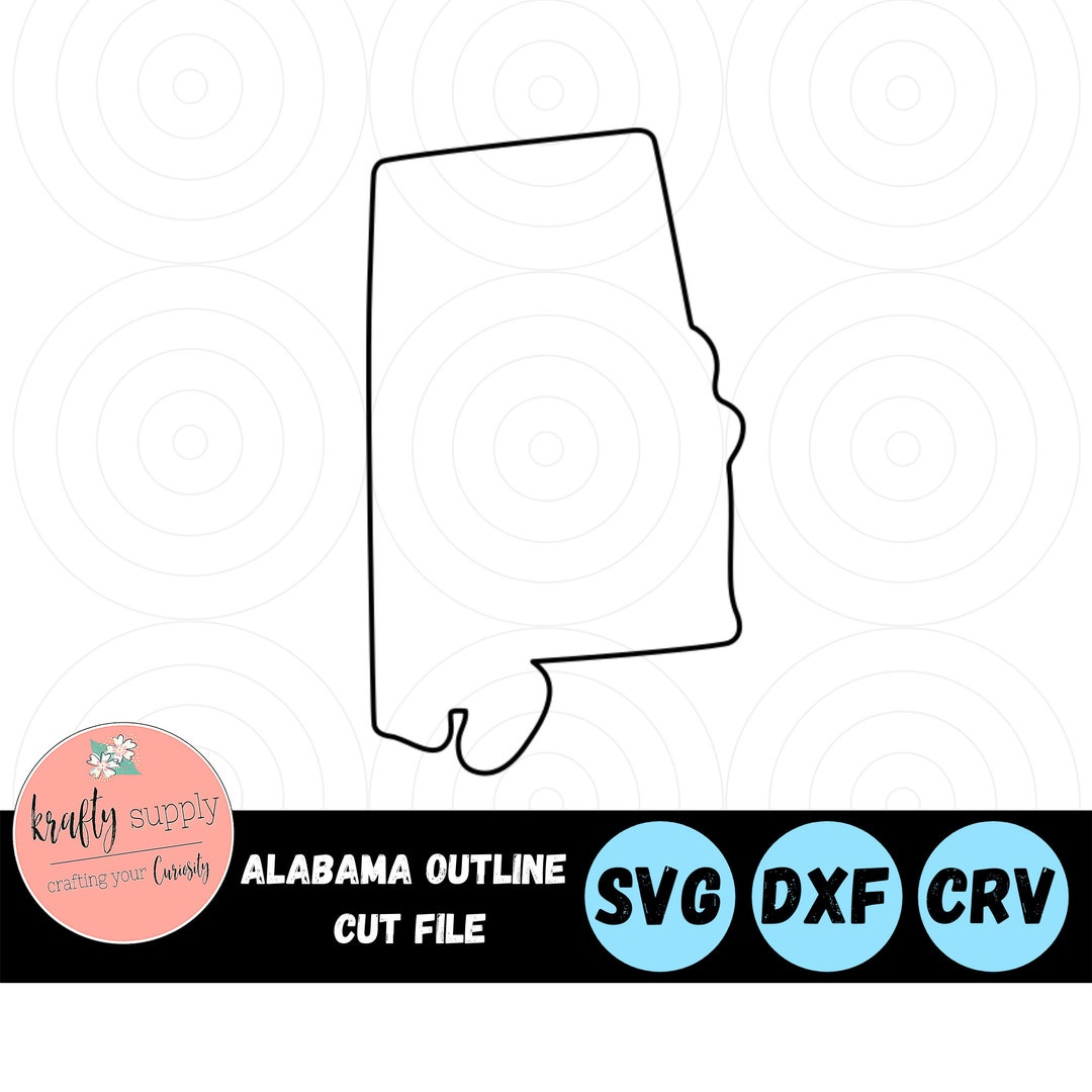 Alabama State - Outline SVG Files | U.S.A. Cut Files | State Vector ...