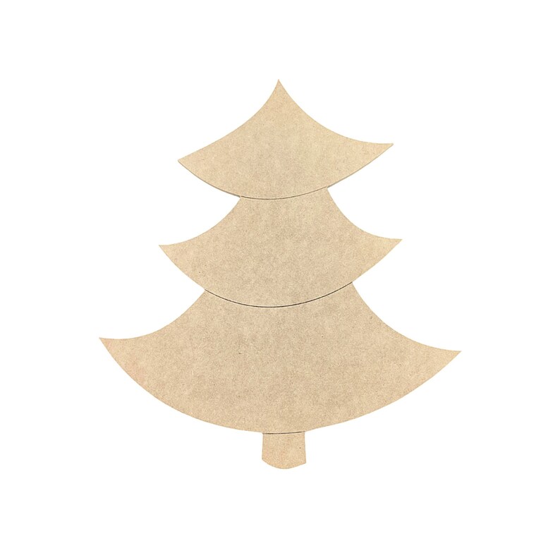 SMALL Craft Christmas Tree Wood Craft Shapes Christmas Wood Cutouts Holiday Decor Christmas Wall Art image 1