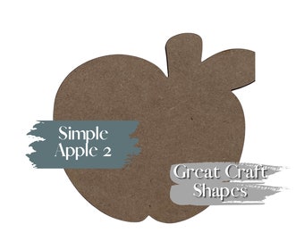 Simple Apple | Wood Apple Cutout | Acrylic Apple Shape | Teacher Classroom Decor | Wood DIY Decor | Art and Crafts Decor | Kids Room Decor