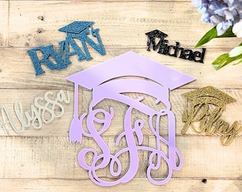 Homecoming Mum Acrylic Accents – Custom Monograms, Graduation Cap Designs, Names & More, 1/8" Acrylic with 50+ Colors