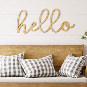 Hello Wood Word Cutout