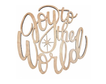 Small Joy to the World Cutout | Merry Christmas wood letter | Christmas wreath decor | Christmas Door hanger | Christmas Crafts |