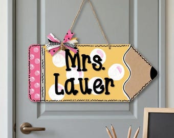 Pencil Door Hanger | Teacher Classroom Supplies, School Decor