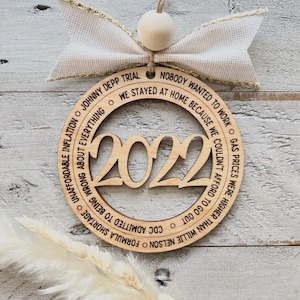 2022 Ornament | Funny 2022 Year Ornament | Johnny Depp Trial Ornament | Funny Christmas Gift Ideas | Funny Ornaments
