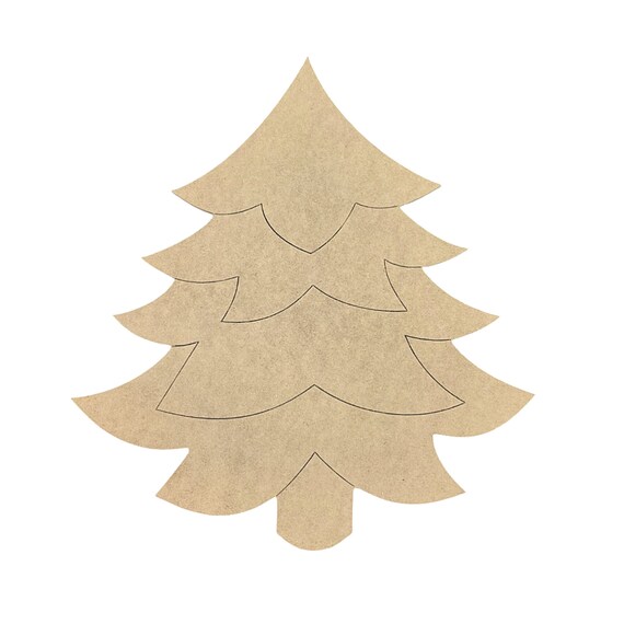 Large wooden christmas tree cutout Clearance