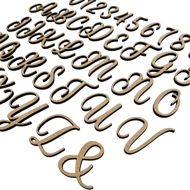 Small Anything Better Font | Cursive Cute Letters | Laser Cut Letters ...