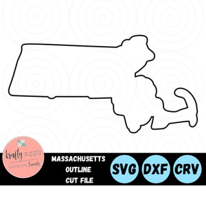 Massachusetts State - Outline SVG Files / U.S.A. Cut Files / State Vector Files / Country Vector / Map Clip Art - File digitale - Facile