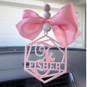 Personalized Car Charm, Bogg Bag Charm, Bogg Bag Decor, Vehicle Mirror Hanger, Car Accessories, Personalize,  Wooden, Acrylic, Bag Charms