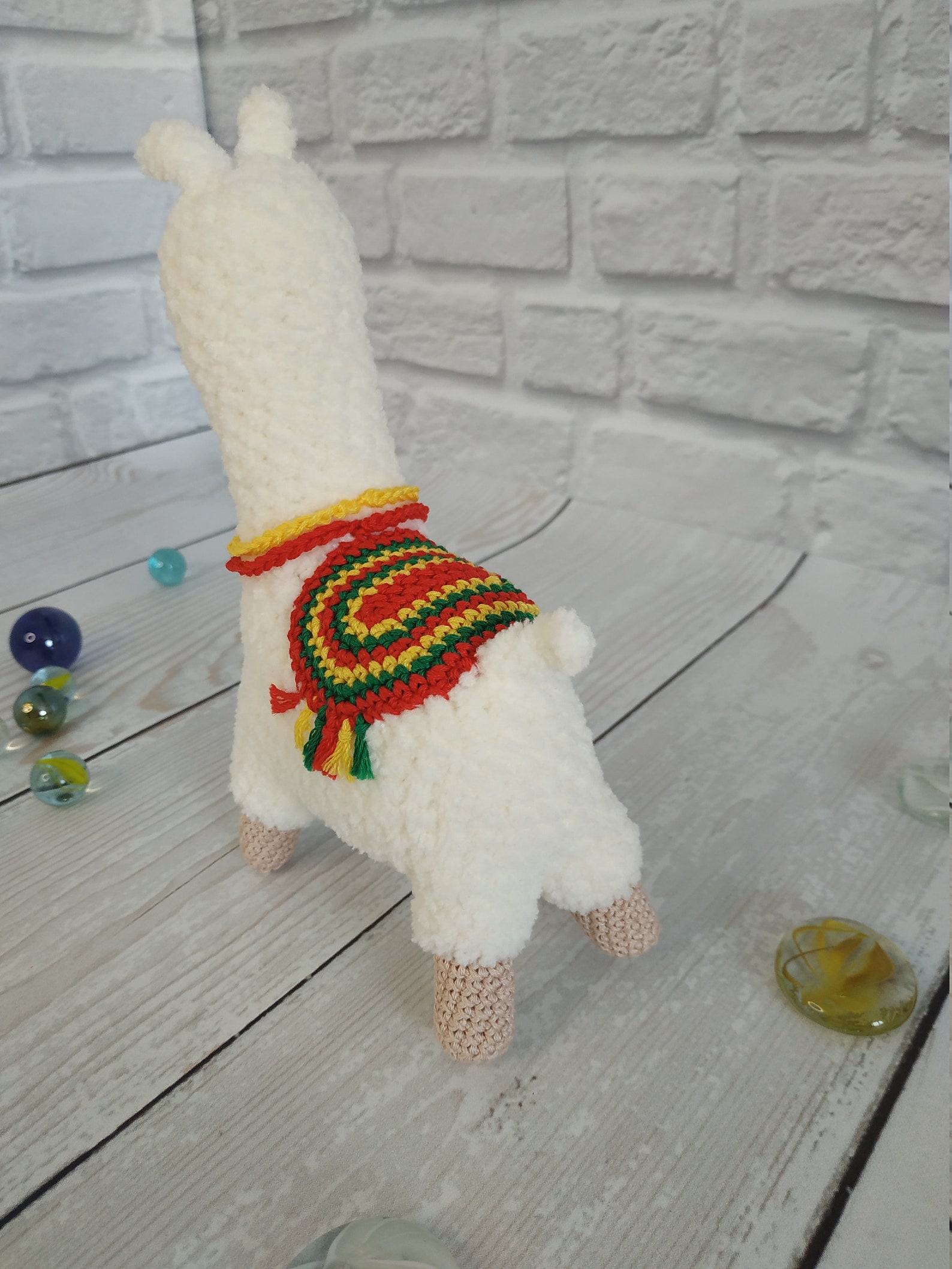Cute crochet llama kawaii plush alpaca tiny crochet animal Etsy