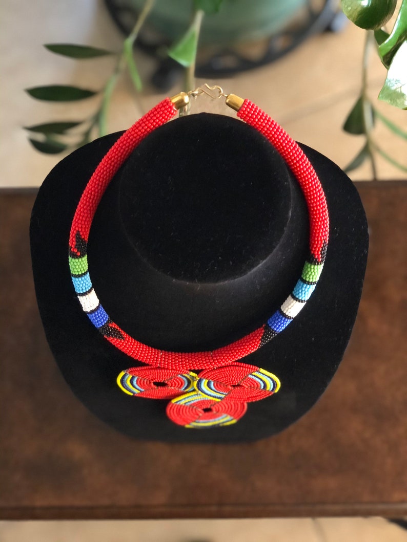 Handmade classy necklace Beaded African Necklace