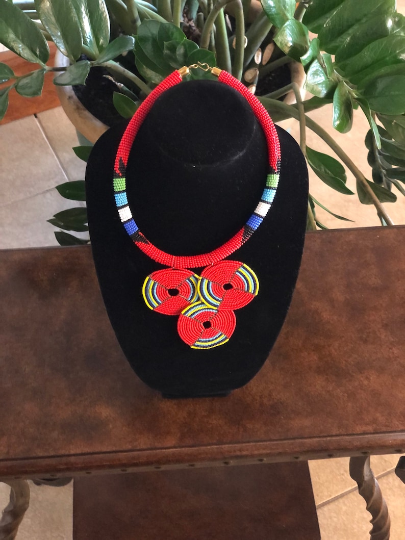 Handmade classy necklace Beaded African Necklace