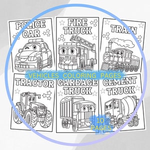 Vehicle Coloring Pages Cars Coloring Pages Cars Printable Pages Transportation Coloring page Teacher Printable Cars Party Activity