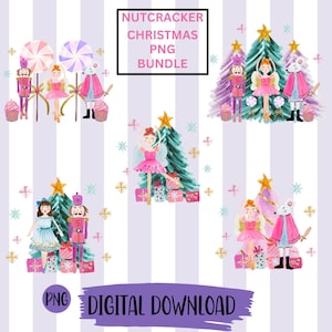 Christmas Nutcracker Bundle png Russian Christmas Ballet Christmas Ballerina Sugar Plum Fairy Mouse King png Christmas Bundle png