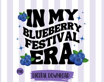 Blueberry Festival Era PNG File, Summer Berries Design (Digital Download)