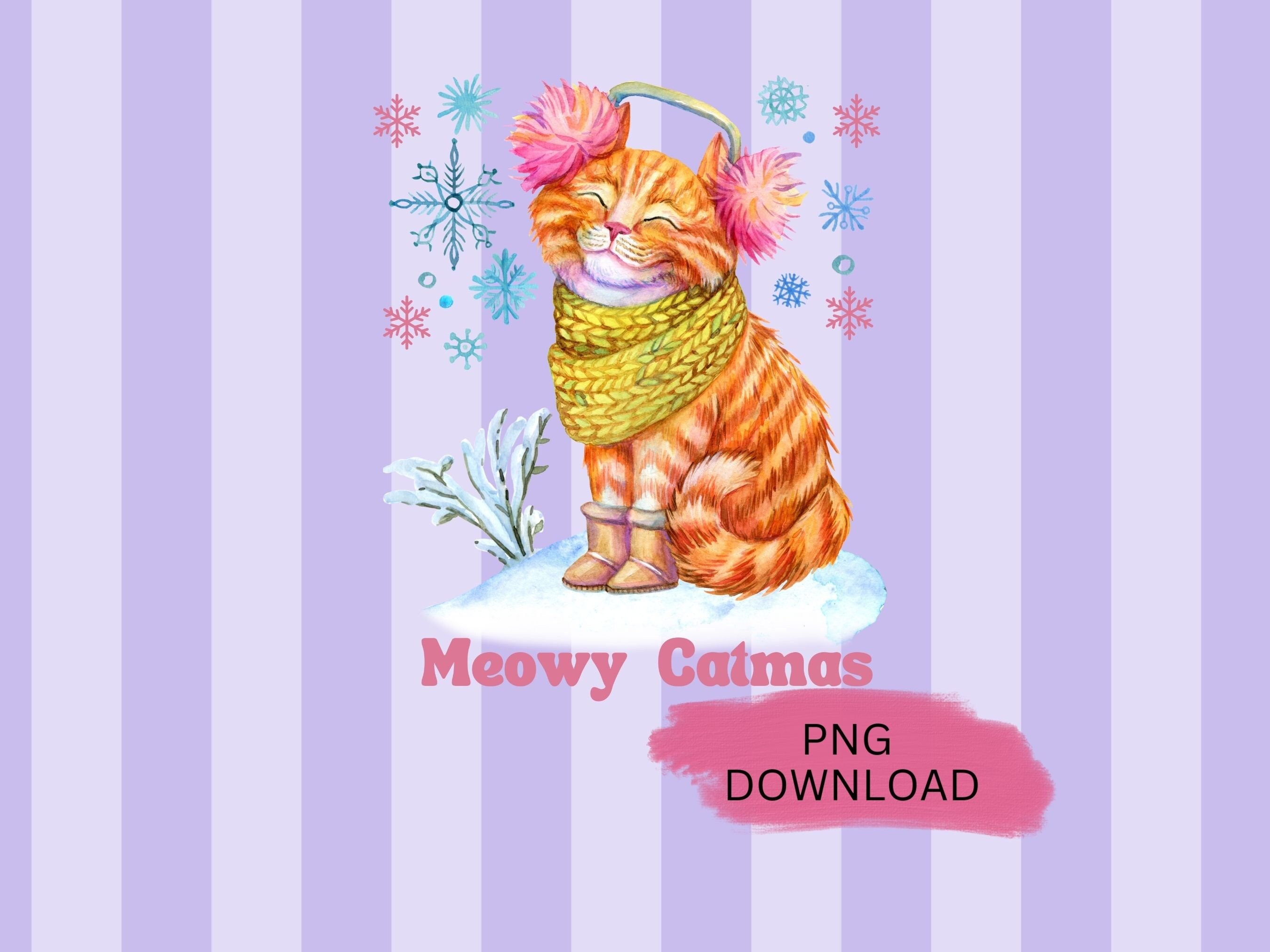 Meowy Catmas Png Meowy Christmas PNG Cat Christmas Christmas - Etsy