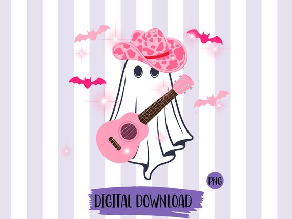 Pink Ghost png Ghost Cowboy png Pink Western Ghost png Pink Cowgirl Ghost png Trendy Halloween Ghost png Cowboy Hat png Boo png