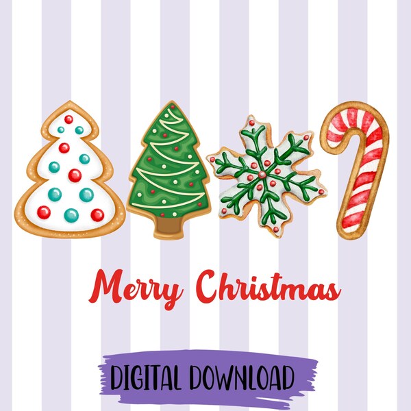 Merry Christmas Cookies png Christmas Tree Cookies Snowflake Cookie Candy Cane Cookie Bakery png Christmas Sugar Cookie png