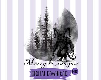 Merry Krampus png Christmas png Festive Krampus png Scary Christmas Vibes png Dark Christmas png Horror Christmas png