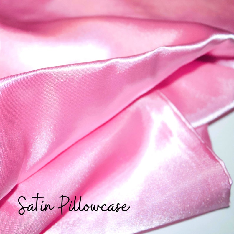 Silky SATIN PILLOWCASE EYE Mask Set Baby Pink Luxury Gift Etsy UK