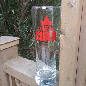 Molson Canadian Cider, One Barware Glass, Drinking Glass, Molson Canadian Glass, Collectible, Commercial Barware, 16 Ounces