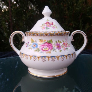 Vintage Royal Grafton Fine Bone China, Made In England, Malvern Pattern, Sugar Bowl With Lid, Vintage China, Collectible Porcelain image 5