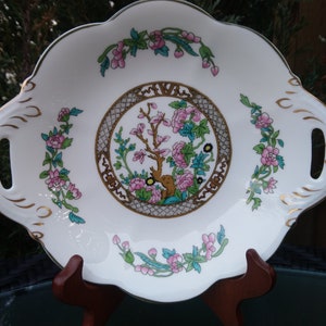 Coalport &quot;Indian Tree&quot;, Vintage Double Handled, Scalloped Edged With Gold Gilt, Serving Dish, Tray, Platter, Serving Plate, Bone China