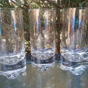 Quality Barware Glasses, Heavy Base, Set Of Three, Chunky Base, Drinking Glasses, Or Water Glass, Glass Tumblers, 12 Ounces