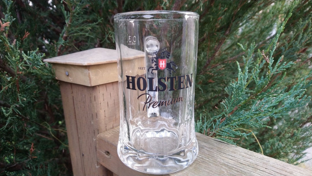 Vintage Holsten Premium Collectible Beer Glass Mug, German Beer Glass