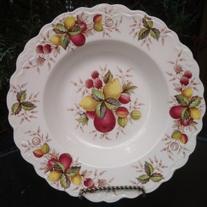 Crown Ducal, Premier Citrus Pattern, One Rimmed Soup Bowl, Fruit Decor