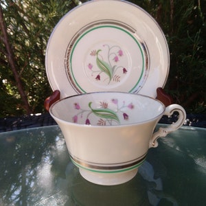 Old Ivory Syracuse China Coralbel Pattern Restaurant Ware, Made In America, Discontinued 1949-1967, Coffee Cup With Under Plate, Saucer